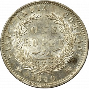 British India, 1 rupee 1840