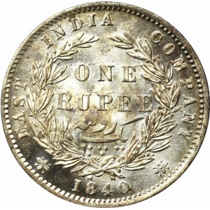 British India, 1 rupee 1840