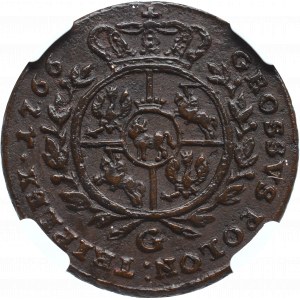 Stanislaus Augustus, 3 groschen 1766 G - NGC AU53BN