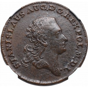 Stanisław August Poniatowski, Trojak 1766 g - NGC AU Details