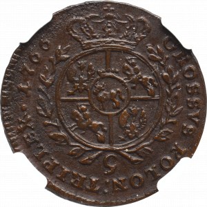 Stanislaus Augustus, 3 groschen 1766 g - NGC AU Det.