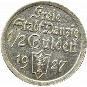 Wolne Miasto Gdańsk, 1/2 guldena 1927