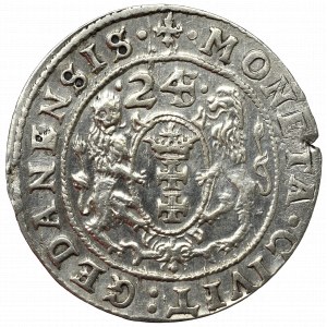 Sigismund III, 18 groschen 1624, Danzig - date overstriked