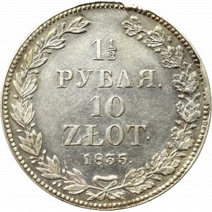 Poland under Russia, Nicholas I, 1-1/2 rouble=10 zloty 1835 НГ Petersburg