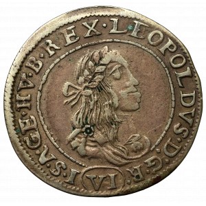 Hungary, Leopold I, 6 kreuzer 1672