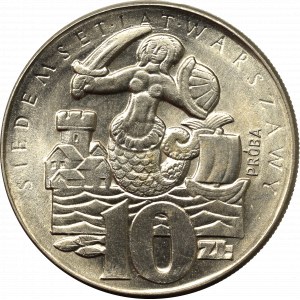 PRL, 10 złotych 1965 VII wieków Warszawy - Próba CuNi