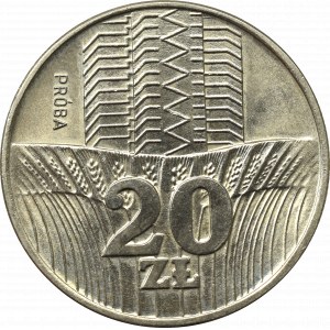 PRL, 20 złotych 1973 Wieżowiec i kłosy - Próba