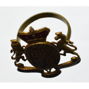 England, patriotic signet ring with badge