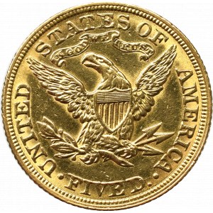 USA, 5 dollars 1880, Philadelphia Liberty