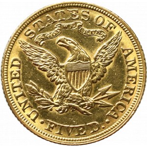 USA, 5 dolarów 1880, Filadelfia - Liberty