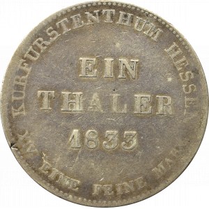 Germany, Hessen, Thaler 1833