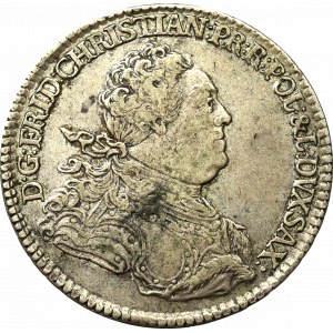 Saksonia, Fryderyk Krystian, 2/3 talara (gulden) 1763 FWôF, Drezno