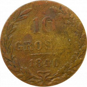 Congress Poland, 10 groschen 1840