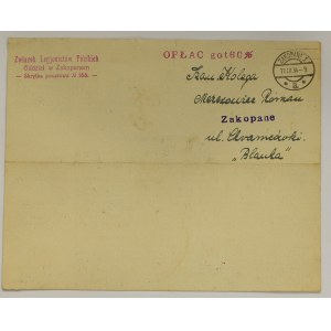 II RP, Verband der polnischen Legionäre, Zweigstelle Zakopane Rundschreiben Nr. 1/1934