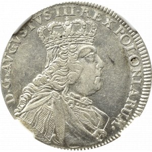 Germany, Saxony, Friedrich August II, 18 groschen 1754, Leipzig - NGC AU55