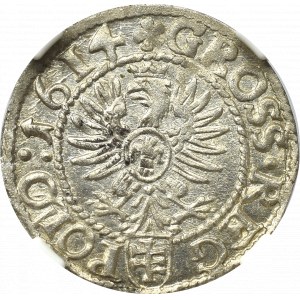 Sigismund III, Groschen 1614, Cracow - NGC MS63