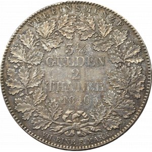 Germany, Frankfurt, 2 taler = 3 1/2 gulden 1840