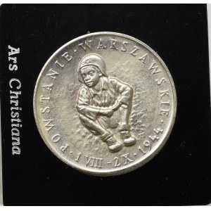 PRL, Ars Christiana Medaille des Warschauer Aufstands 1984 - Silber