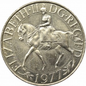 England, 25 new pence 1977 - silver jubilee