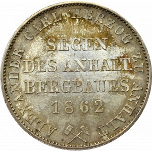 Germany, Anhalt, Taler 1862 A, Berlin