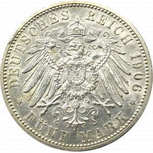 Germany, Baden, 5 mark 1906