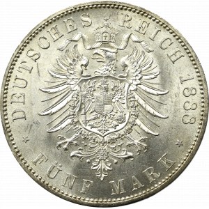 Germany, Preussen, 5 mark 1888