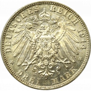 Germany, Bavaria, 3 mark 1914