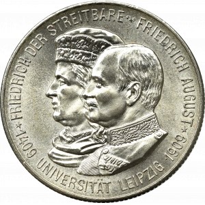 Niemcy, 2 marki 1909 - 500-lecie Uniwersytetu w Lipsku - Perfekcyjne !