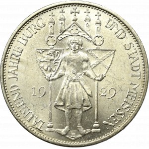 Niemcy, Republika Weimarska, 3 marki 1929 E, Drezno, 1000 lecie Miśni