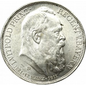 Germany, Bayern, 3 mark 1911