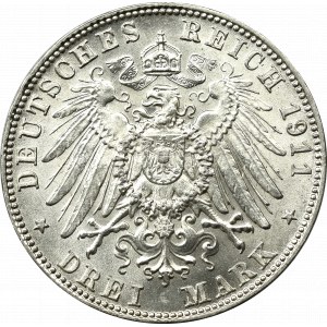 Germany, Bayern, 3 mark 1911