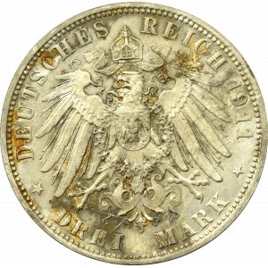 Germany, Bayern, 3 mark 1911