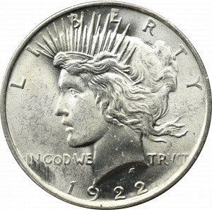 USA, Dolar 1922, Filadelfia - Peace dollar