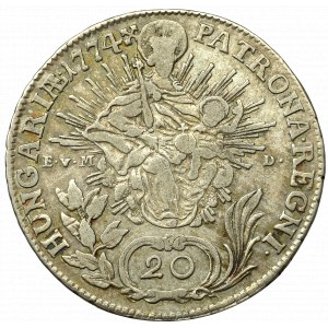 Hungary, Maria Theresa 20 kreuzer 1774