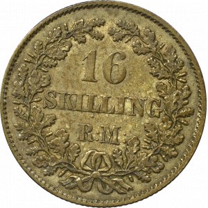 Dania, 16 skilling 1857