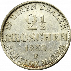 Germany, Oldenburg, 2-1/2 groschen 1858