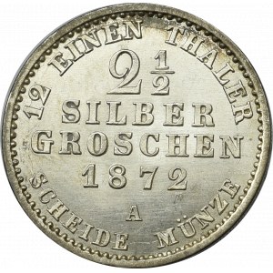 Niemcy, Prusy, 2-1/2 grosza 1872