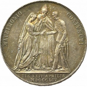 Austria, Franciszek Józef I, 1 gulden 1854, Wiedeń