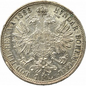 Austria-Hungary, Franz Joseph I, 1 florin 1888