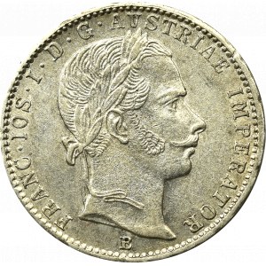 Austria, Franciszek Józef, 1/4 florena 1859 B, Wiedeń