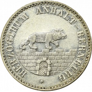 Germany, Anhalt-Bernburg, 1/6 thaler 1856