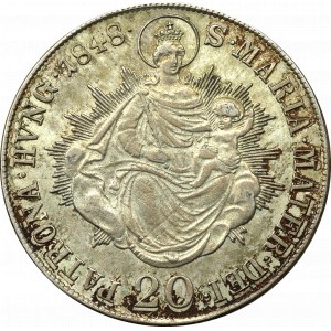 Hungary, 20 kreuzer 1848 B Kremnitz