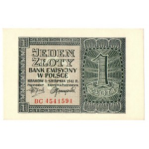 Generalne Gubernatorstwo, 1 złoty 1941 BC