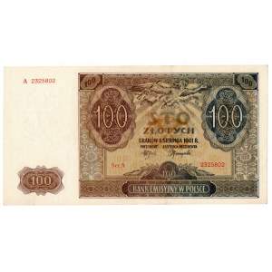 Generalne Gubernatorstwo, 100 złotych 1941 A