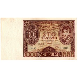 II Rzeczpospolita, 100 złotych 1934 BP. - zestaw dwóch egzemplarzy kolejne numery