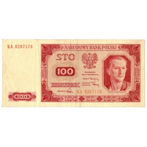 PRL, zestaw 100 złotych 1948 - 3 egzemplarze Serie : ER, KA, IH