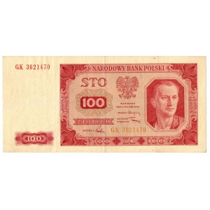 PRL, zestaw 100 złotych 1948 - 3 egzemplarze bez ramki Serie : GL, GK, GE
