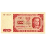 PRL, zestaw 100 złotych 1948 - 3 egzemplarze bez ramki Serie : GL, GK, GE