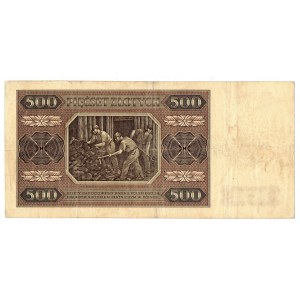 PRL, 500 złotych 1948 - 2 egzemplarze - Serie BH i BG