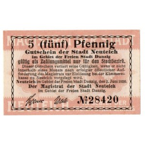 Nowy Staw, 5 fenigów 1920